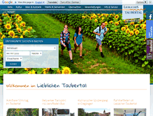 Tablet Screenshot of liebliches-taubertal.de